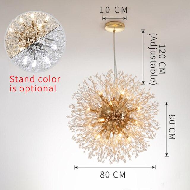 Crystal dandelion chandelier. - Creating Coziness