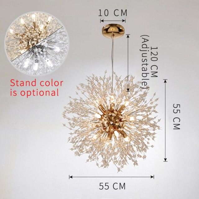 Crystal dandelion chandelier. - Creating Coziness