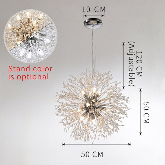 Crystal dandelion chandelier. - Creating Coziness