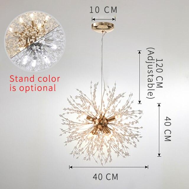 Crystal dandelion chandelier. - Creating Coziness