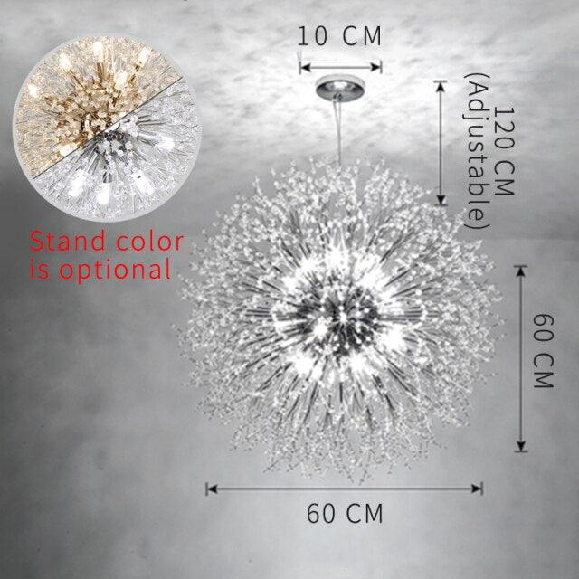Crystal dandelion chandelier. - Creating Coziness
