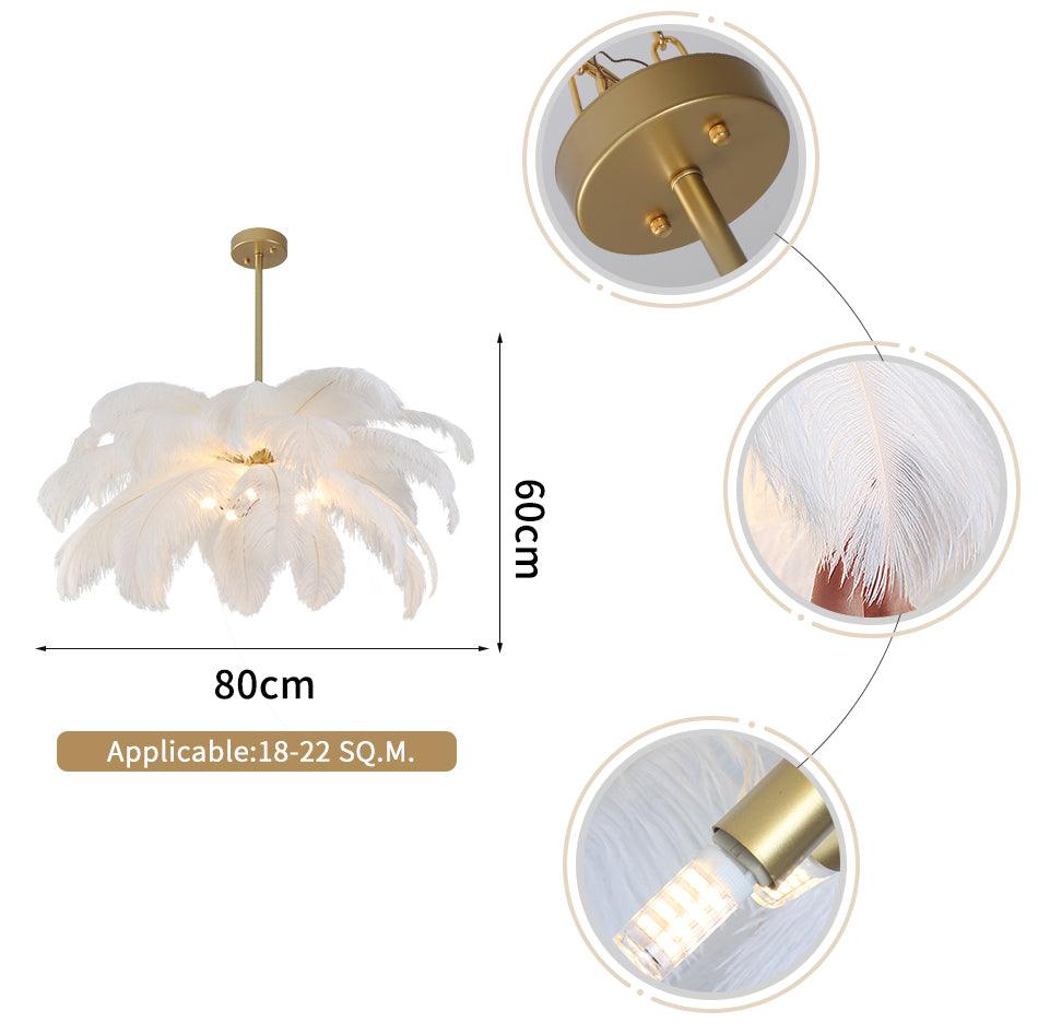 Ostrich Feather Chandelier - Creating Coziness
