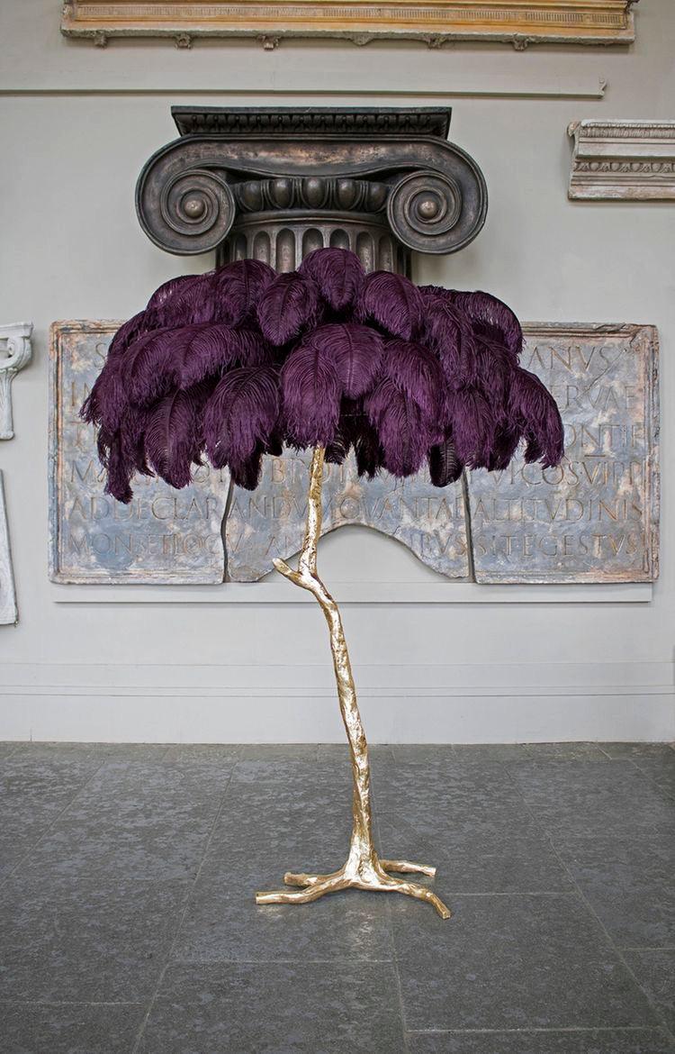 Ostrich Feather Lamp - Creating Coziness