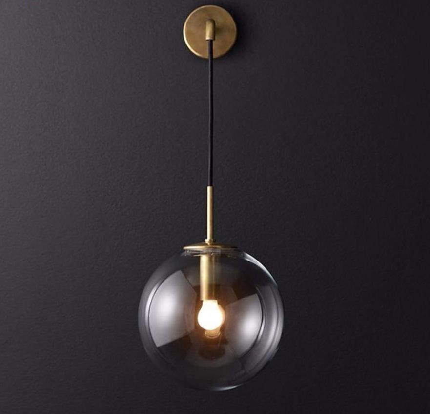 Wall Lamp Glass Ball Sconce - Creating Coziness