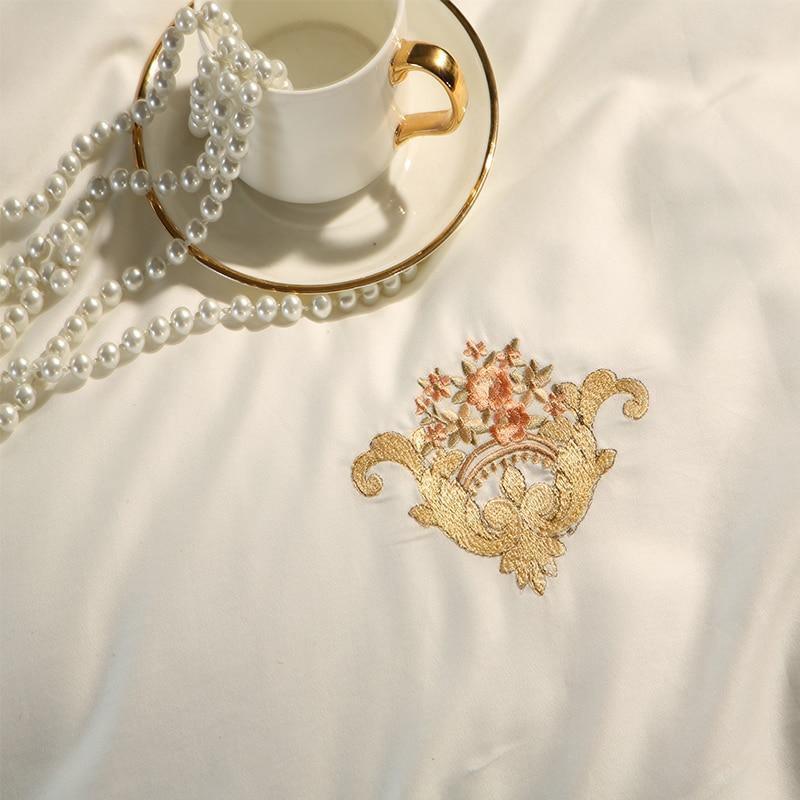 Karlena Oriental Egyptian cotton Embroidery Luxury Royal Duvet Cover Set - Creating Coziness