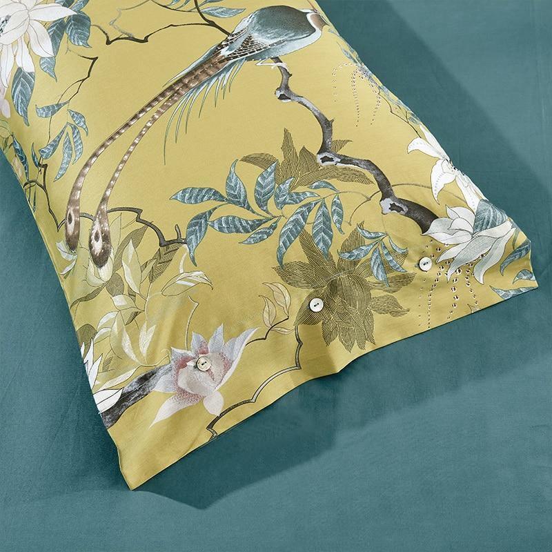 Solarosa Yellow Silky Egyptian cotton style Duvet Cover Set - Creating Coziness