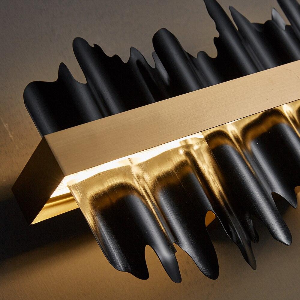 Danielle Modern Drip Wave Gold Bar Chandelier - Creating Coziness