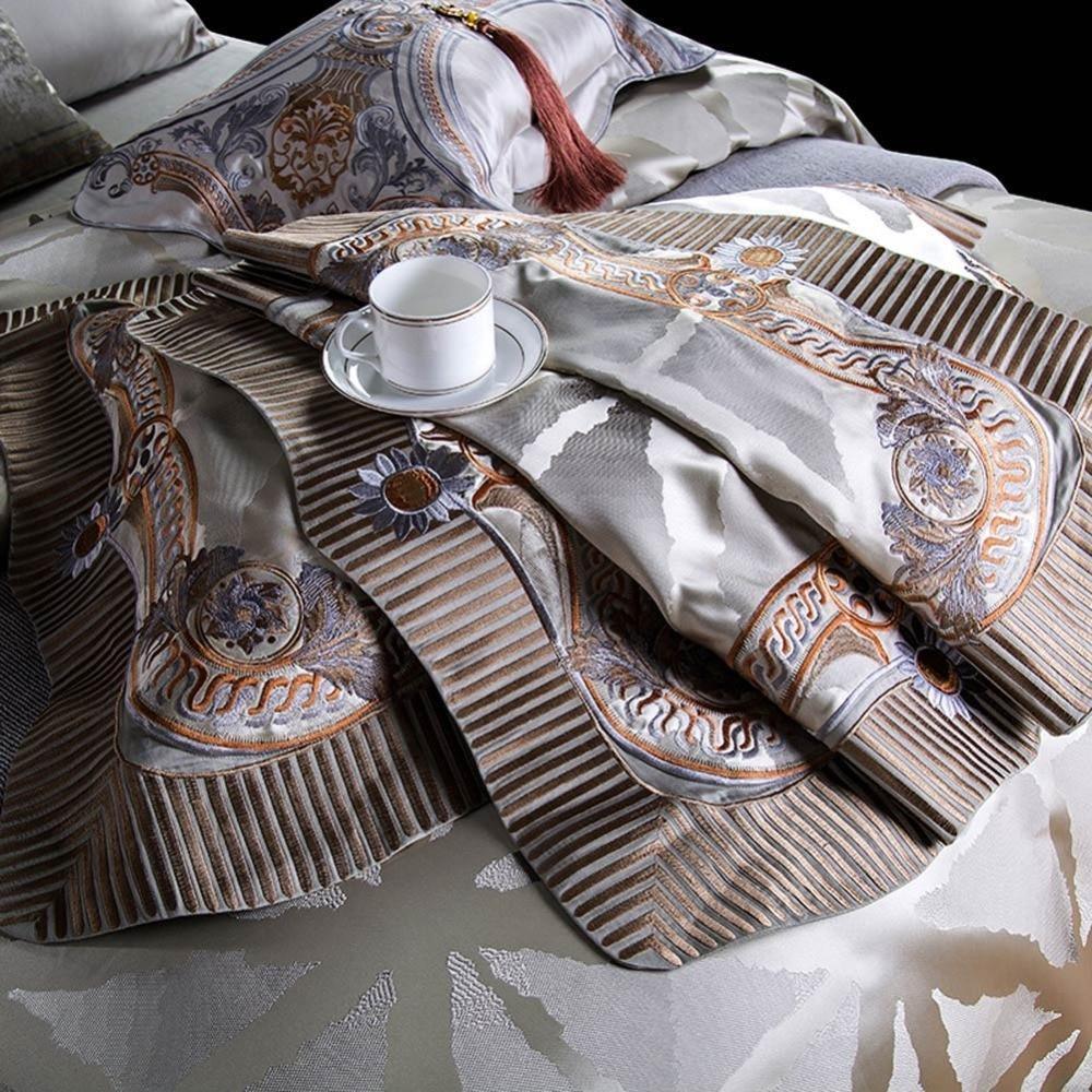Evaria Satin Cotton Luxury Royal Duvet Cover Set - Creating Coziness