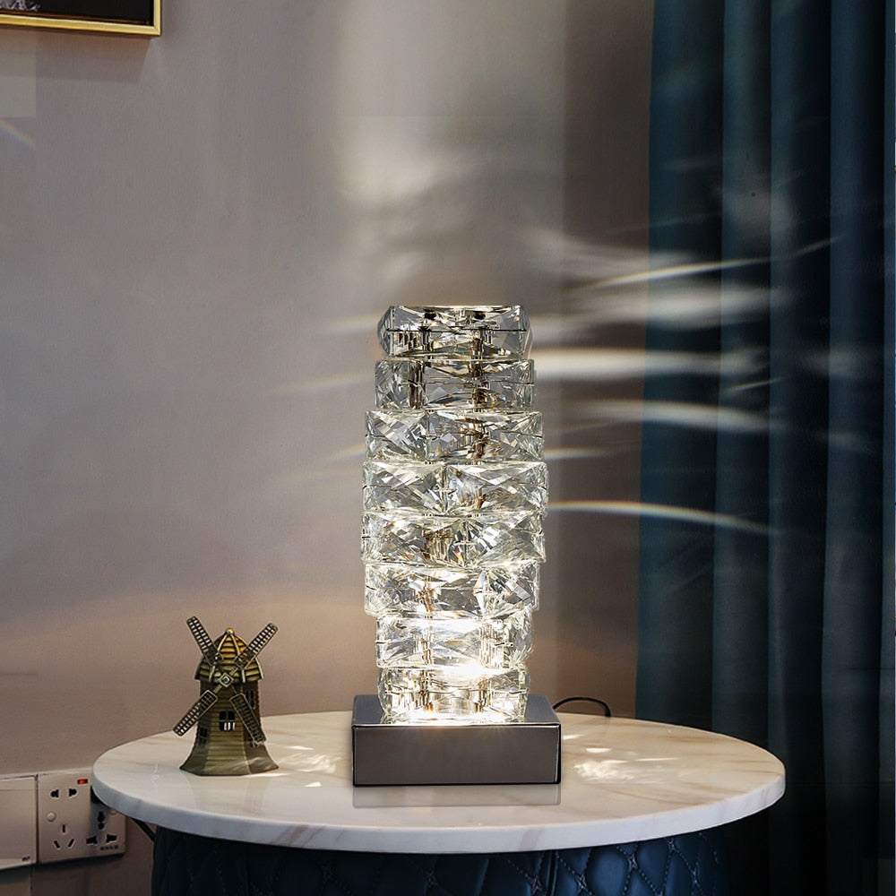 Azis Crystal Table Lamp - Creating Coziness