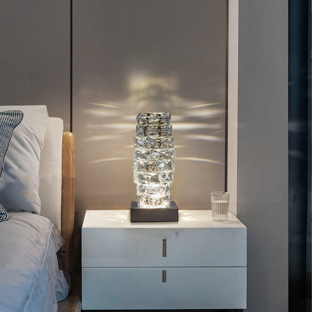 Azis Crystal Table Lamp - Creating Coziness