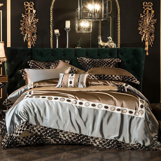 Vintage Luxury Silky Satin Cotton Duvet cover set - Creating Coziness